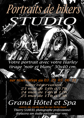 Affiche portraits de bikers Harley Thierry Samuel